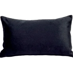Carbon Stripes Textured Velvet Throw Pillow 12x19