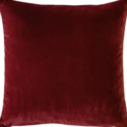 Castello Burgundy Velvet Throw Pillow 20x20