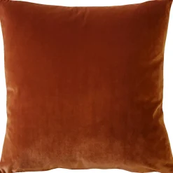 Castello Cinnamon Velvet Throw Pillow 17x17