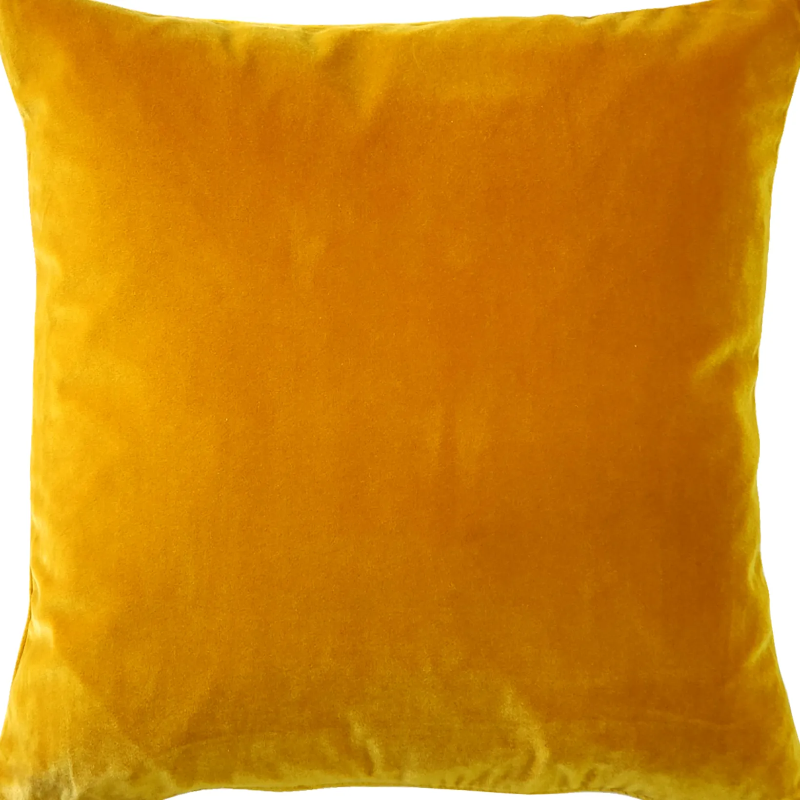 Castello Deep Yellow Velvet Throw Pillow 20x20