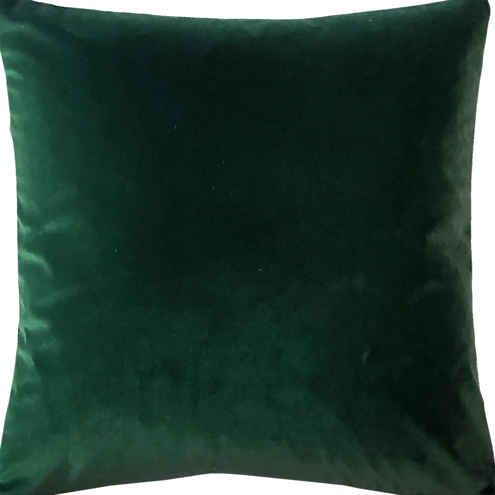 Castello Forest Green Velvet Throw Pillow 17x17