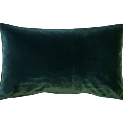 Castello Forest Green Velvet Throw Pillow 12x20
