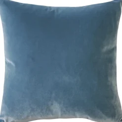 Castello Provincial Blue Velvet Throw Pillow 20x20