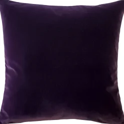 Castello Purple Velvet Throw Pillow 20x20