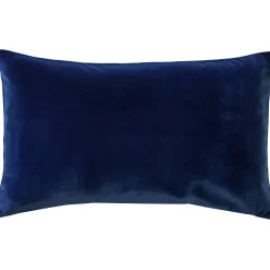 Castello Royal Blue Velvet Throw Pillow 12x20