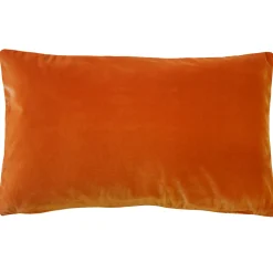 Castello Sedona Orange Velvet Throw Pillow 12x20