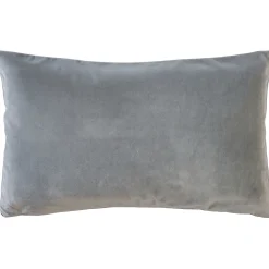 Castello Silver Gray Velvet Throw Pillow 12x20
