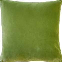 Castello Summer Green Velvet Throw Pillow 17x17