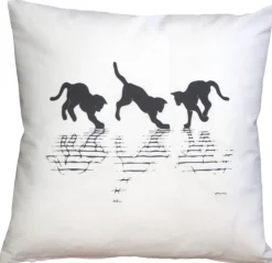 Cat Reflections 16x16 Throw Pillow