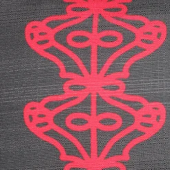 Charcoal Scroll Outdoor Throw Pillow 12x35