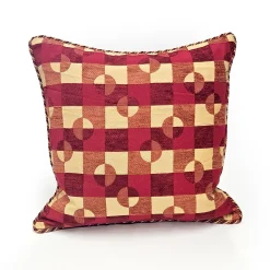 Checkers Red and Yellow Throw Pillow 17x17