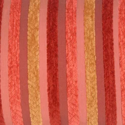 Chenille Stripes in Raspberry and Caramel Accent Pillow 1