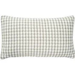 Coco Jicama Houndstooth Outdoor Throw Pillow 12x19