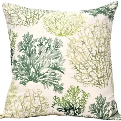 Coral Coast Green Throw Pillow 25x25