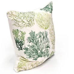 Coral Coast Green Throw Pillow 25x25