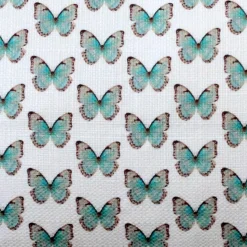 Costa Rica Robin's Egg Butterfly Tiny Scale Print Throw Pillow12x20