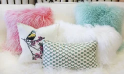 Costa Rica Robin's Egg Butterfly Tiny Scale Print Throw Pillow12x20