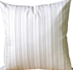 Cream and Neutral Stripes Square Accent Pillow