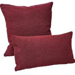 Crimson Boucle Throw Pillow 20x20