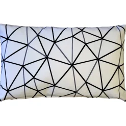 Crossed Lines Cotton Print Throw Pillow 12x20