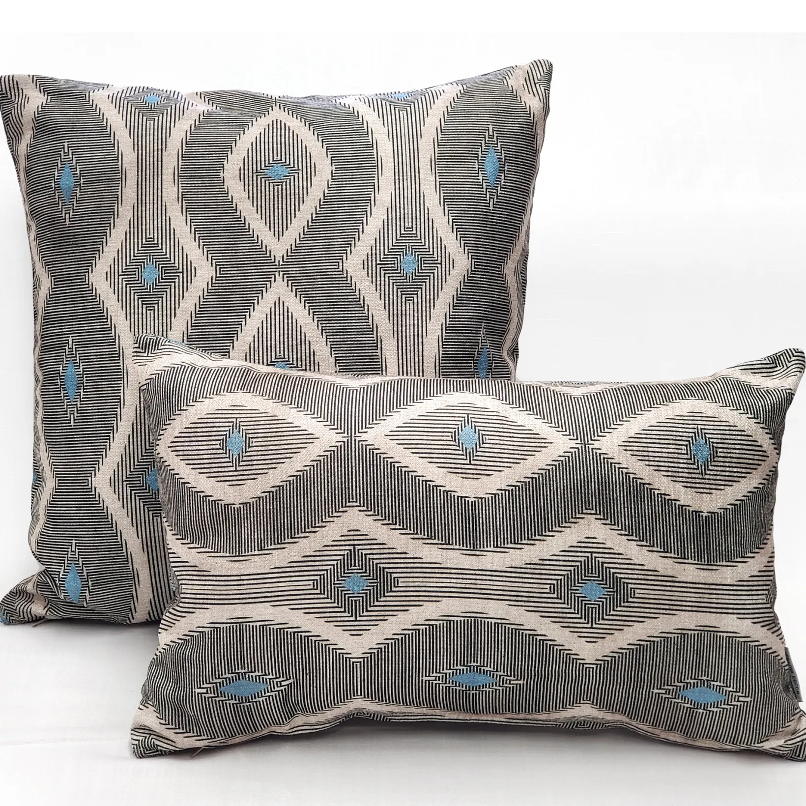 Desmond Blue Diamond Pillow 12x20