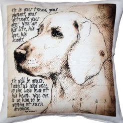 Devoted Dog Throw Pillow 17x17