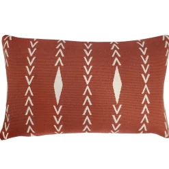 Diamond Ray Cinnamon Throw Pillow 12x20