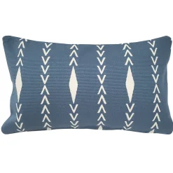 Diamond Ray Mineral Blue Throw Pillow 12x20