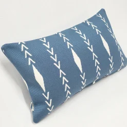 Diamond Ray Mineral Blue Throw Pillow 12x20
