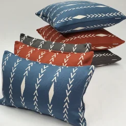Diamond Ray Mineral Blue Throw Pillow 12x20
