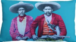 Dos Bandidos Throw Pillow 12x19