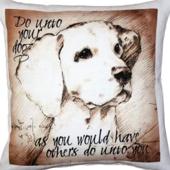 Do Unto Your Dog Throw Pillow 17x17