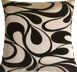Dramatic Swirls Silver 19" Square Decorative Pillow