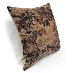 Elm Forest Sepia Tapestry Throw Pillow 21x21
