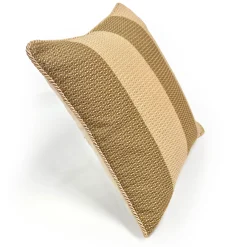 Esther Tan and Brown Striped Pillow 16x16