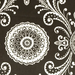 Filigree Black 17x17 Throw Pillow