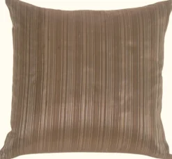 Fine Stripe in Silver Blue Silk Accent Pillow