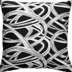 Flair 18x18 Black Throw Pillow