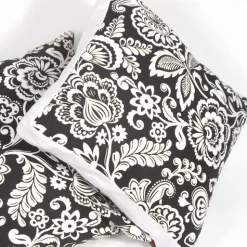 Flower Power with Box Edge Accent Pillow