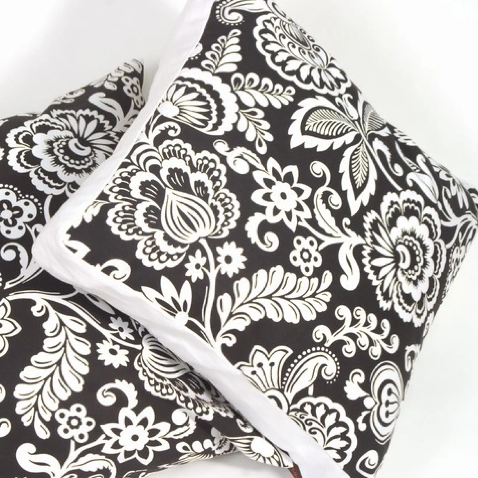 Flower Power with Box Edge Accent Pillow
