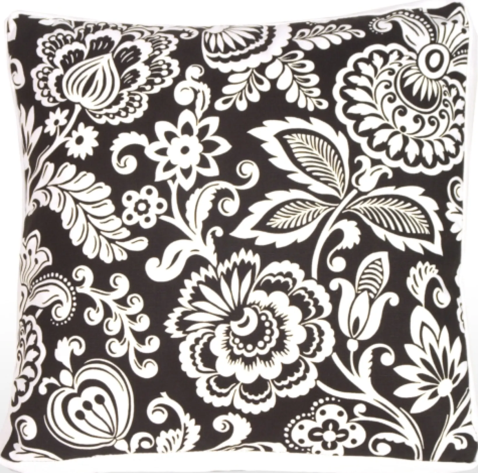 Flower Power with Box Edge Accent Pillow