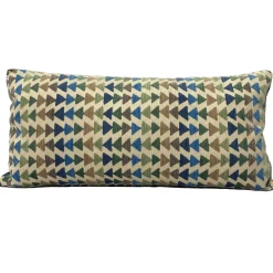 Geometric Arrowhead Ocean Breeze Throw Pillow 12x24