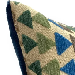 Geometric Arrowhead Ocean Breeze Throw Pillow 12x24