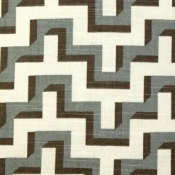 Gray Brown Zig Zag Throw Pillow 17x17