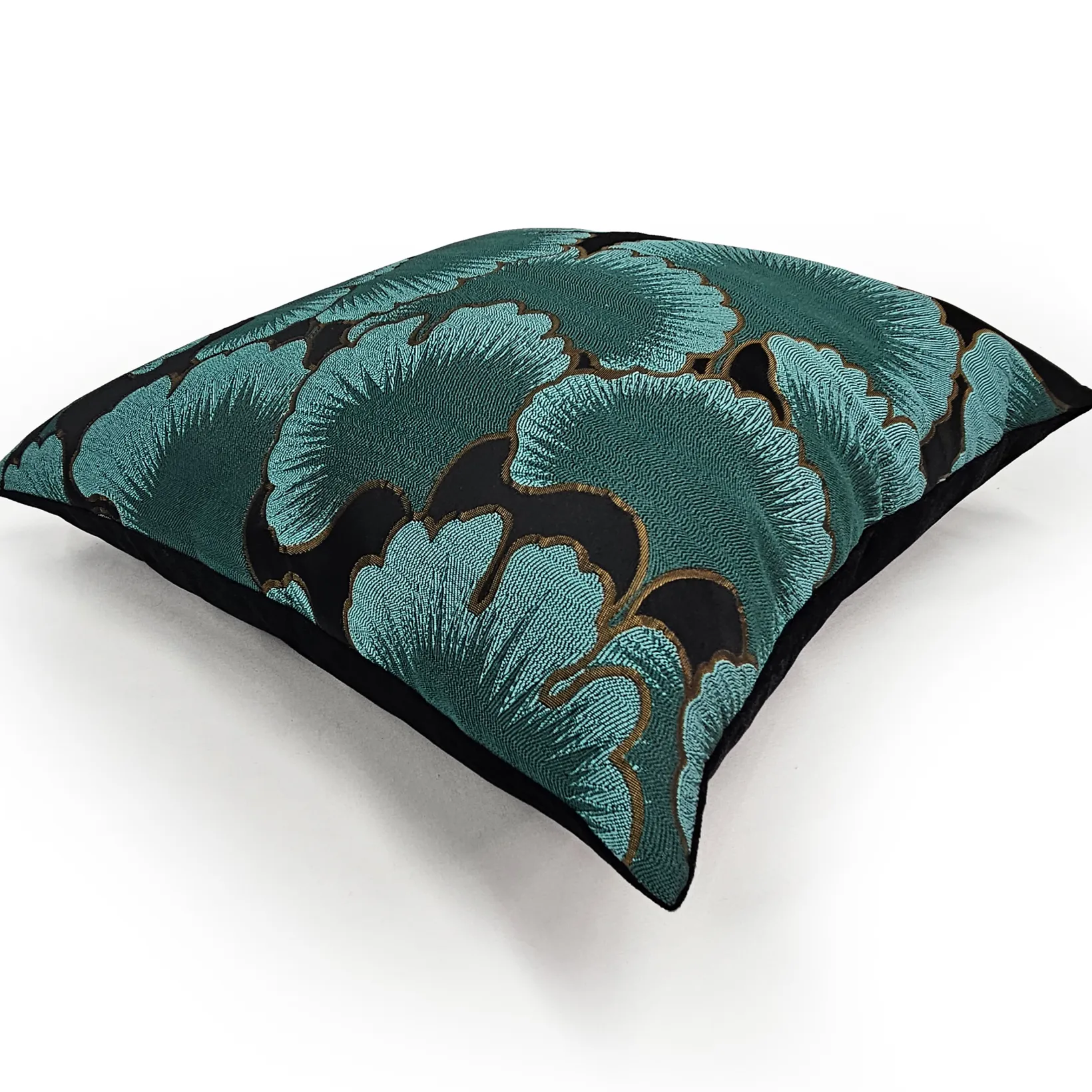 Great Ginkgo Leaf Jacquard Throw Pillow 22x22