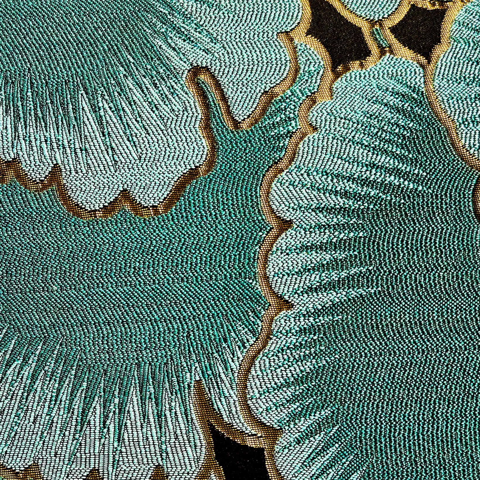 Great Ginkgo Leaf Jacquard Throw Pillow 22x22
