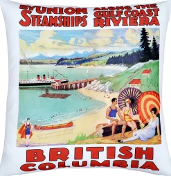 Gulf Coast by Union Steamship Throw Pillow 20x20