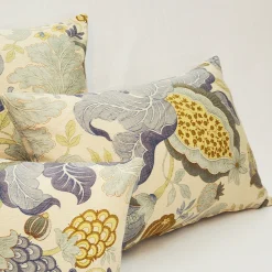 Harvest Floral Blue 16x24 Throw Pillow