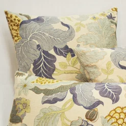 Harvest Floral Blue 16x24 Throw Pillow