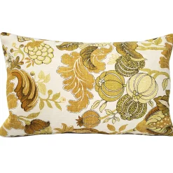Harvest Floral Yellow 16x24 Throw Pillow